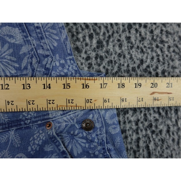 Duluth Trading Co Heirloom Gardening Bib Overalls Women 12 Regular Blue Floral - Picture 4 of 10